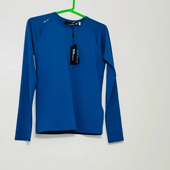 RLX Ralph Lauren Performance Long Sleeves Golf Jersey in Royal Blue - Picture 7 of 11